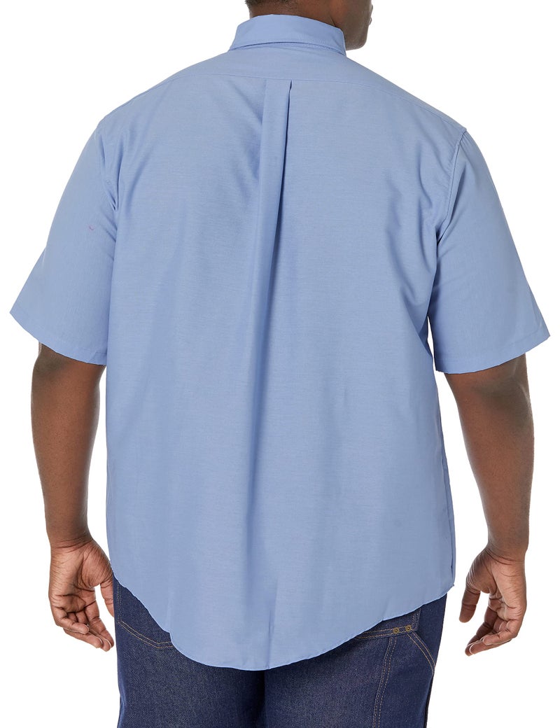 Red Kap Men's Tall Size Poplin Dress Shirt, Stain and Wrinkle Resistant, Short Sleeve, Light Blue, 3X-Large - Image 2